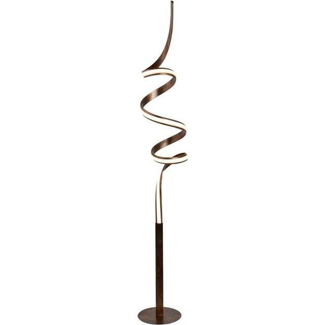 Searchlight 2813RU Ribbon Led Twist Floor Lamp Rustic Black/gold