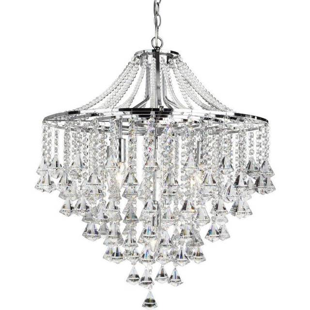 Hetrick 5-Light Crystal Chandelier - Chrome (76.6cm H X 64cm W X 64cm D)