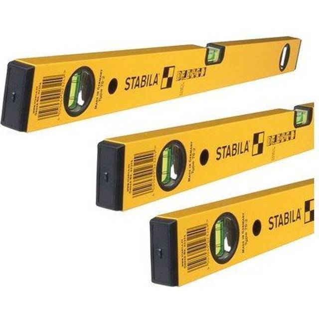Stabila 17191 70-2 Double Plumb Spirit Level Pack 60cm, 120cm & 180cm
