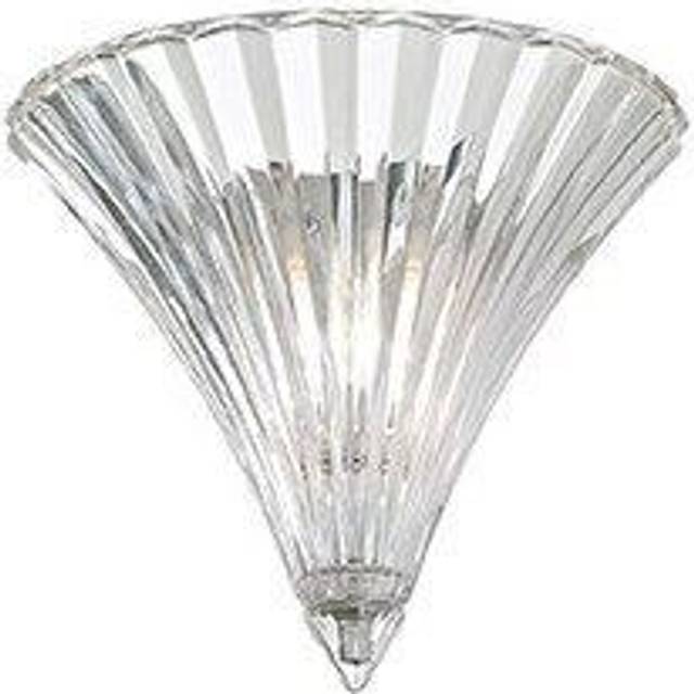 Ideal Lux Santa - 1 Light Indoor Wall Uplighter Gold with Small Finish Glass, E14