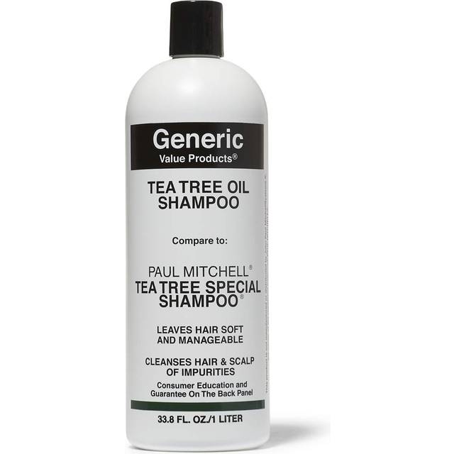 Generic Value Products Tea Tree Oil Shampoo, Leaves Hair Soft and Manageable, Leaves Scalp Clean and Tingling, Adds Vitality and Luster, 33.8oz
