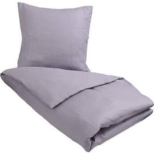 Sängkläder 200x200 cm - Lavendel, randiga sängkläder - 100 % egyptisk bomull - Dubbelt påslakan - Lila (200x200 cm)