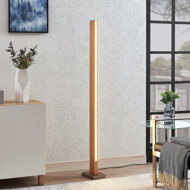 Lucande - Tamlin Floor Lamp Beech Lucande