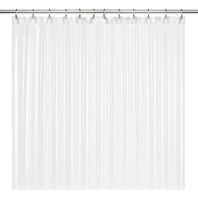 LiBa Frosted Shower Curtain, PEVA 8G Waterproof Wet Room Bathroom Heavy Duty Shower Curtain, Anti Mould Mildew Resistant, Washable and Easy Dry, 183 x