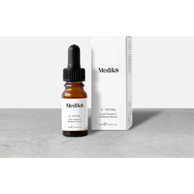 Medik8 C-Tetra Serum Travel Size 8ml Lipid Vitamin C Radiance Serum - Gentle on Sensitive Skins - B Corp Certified