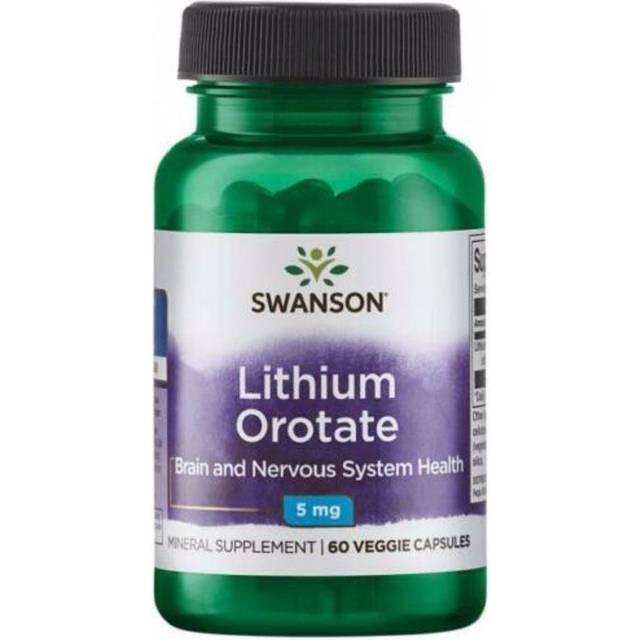 Swanson  Lithium Orotate  5 mg  60 Veggie Capsules