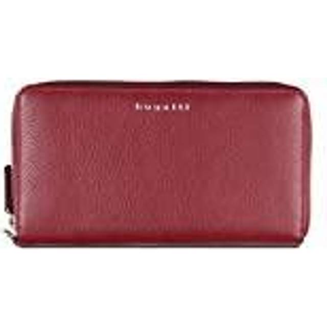 Bugatti Lady Top Wallets, kvinnors 6CC läderplånbok med dragkedja, lång horisontell plånbok för kvinnor - röd
