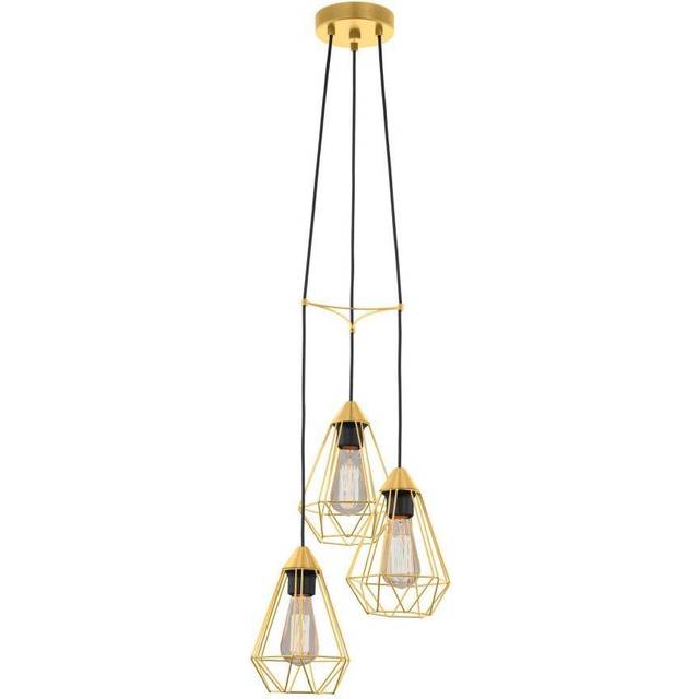 Eglo Tarbes 3 Light Black Geometric Cluster Pendant, Black
