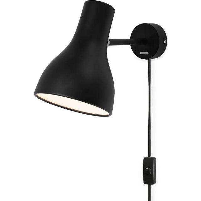 Anglepoise Type 75 Wall Lamp With Cable Jet Black