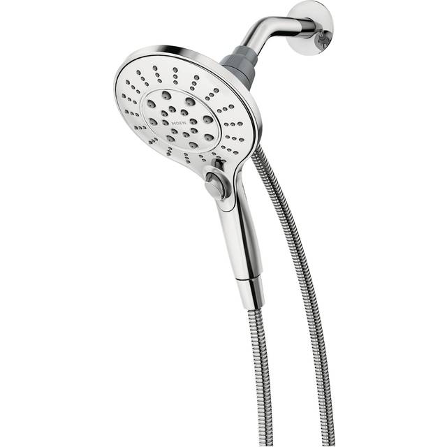Moen Engage Chrome Magnetix Six-Function 5.5-Inch Handheld Showerhead with Magnetic Docking System  High-Pressure Detachable Shower Head  26112