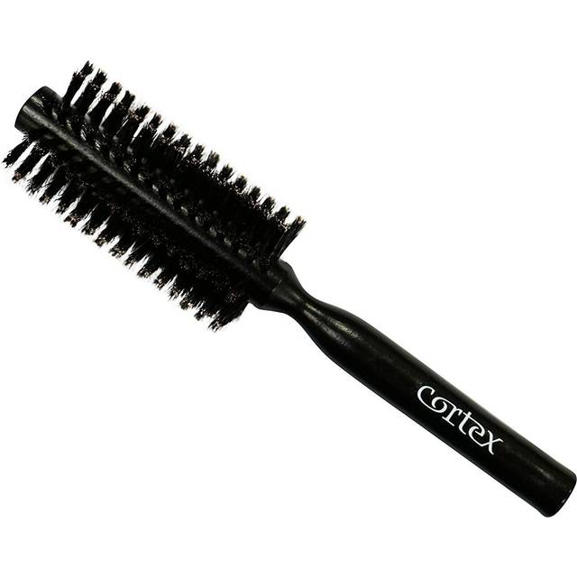 "Cortex Professional Hair Brush  100% Boar Bristle Round Brush - For Women and Men  For All Hair Types  Natural and Soft Hair Brush - 2.4"""""""" Red Wood"