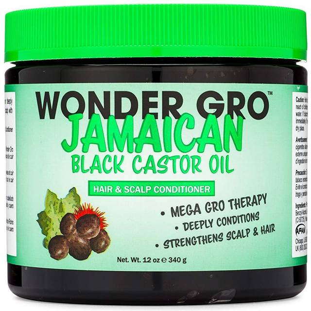 Jamaican Black Castor Oil Hair Grease Styling Conditioner, 12 fl oz - Great for Strengthening - Mega Hair Growth Therapy by Wonder Gro