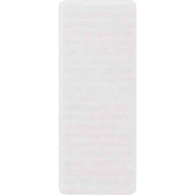 Lavish Home Oversized Bathroom Rug - Extra-Long Memory Foam Bath Mat with Nonslip Backing - Absorbent Runner for The Shower  Tub  or Sink (White)
