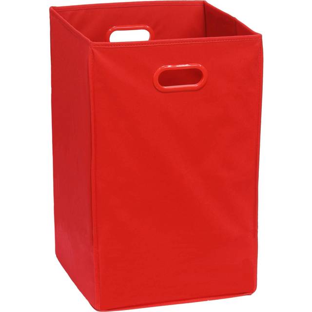 Simple Houseware Foldable Closet Laundry Hamper Basket  Red