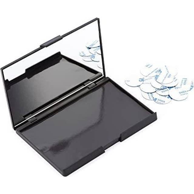 Empty Magnetic Plastic Eyeshadow Makeup Palette with 15Pcs Adhesive Empty Palette Metal Stickers for Eyeshadow Lipstick Blush Powder