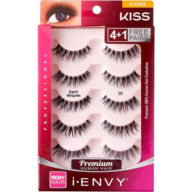 Kiss I Envy Demi Wispies 4+1 Feathery Style Lashes (Pack of 2)