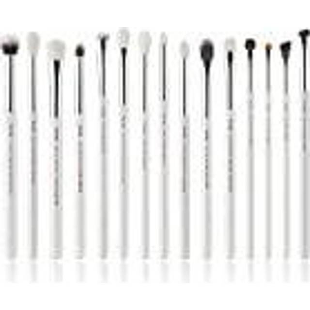 Jessup Pearl White/Silver Professional Makeup Brushes Set Make up Brush Tools kit Eye Liner Shader natural-synthetic hair 25CM*15CM*5CM pearl white/silver