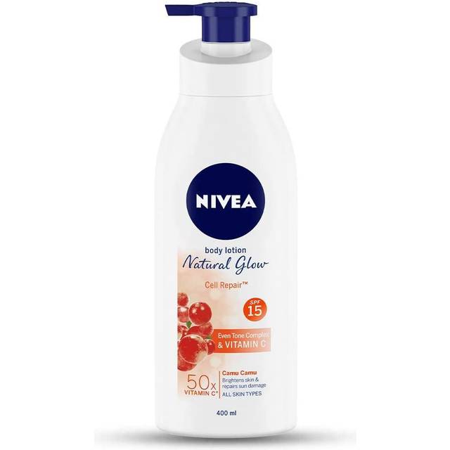 Nivea Extra Whitening Cell Repair Body Lotion, with Sunscreen SPF 15 (Label)