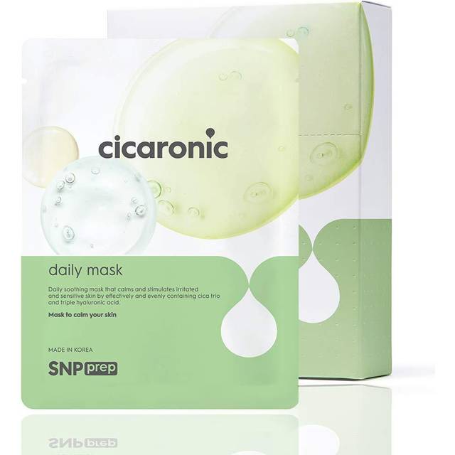 SNP PREP Cicaronic Daily Korean Sheet Mask | Soothing  Hydrating  and Calming for All Sensitive Skin Types with Cica  Hyaluronic | Face Masks Skincare