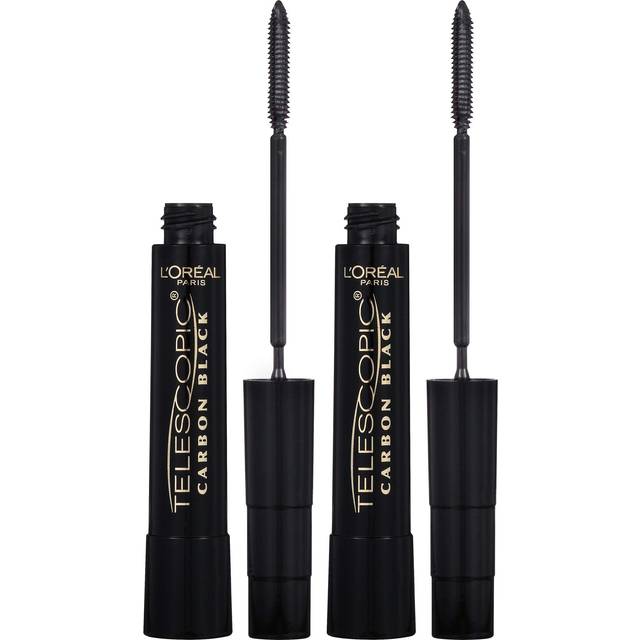 L'Oréal Paris Makeup Telescopic Original Lengthening Mascara, Carbon Black, 2 Count