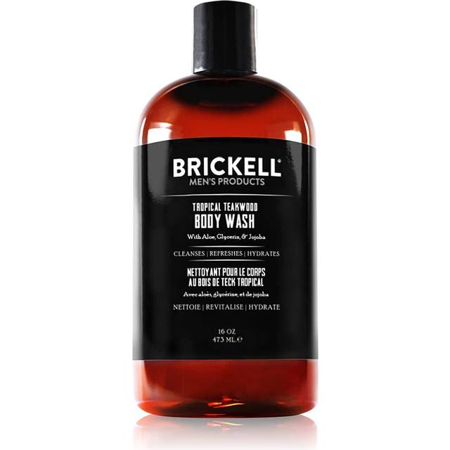 Brickell Men's Invigorating Body Wash for Men, Natural and Organic Deep Cleaning Shower Gel with Aloe, Glycerin, and Jojoba Oil, Sulfate Free