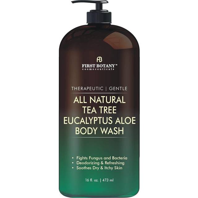 First Botany  ALL Natural Body Wash - Fights Body Odor  Athlete's Foot  Jock Itch  Nail Issues  Dandruff  Acne  Eczema  Shower Gel for Women & Men  Sk