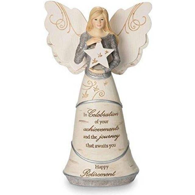 "Pavilion Gift Company 82375 Celebration of Retirement Angel Figurine  6-1/2""""  Silver"