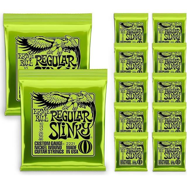 Ernie Ball Regular Slinky Custom Gauge Nickel Wound Guitar String - Set.010 - .046 12 Pack
