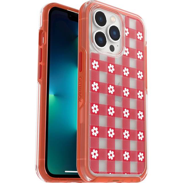 OtterBox Symmetry skal för iPhone 13 Pro, stöttåligt, fallsäkert, skyddande tunt skal, testad till militärstandard x3, Picnic Daisy