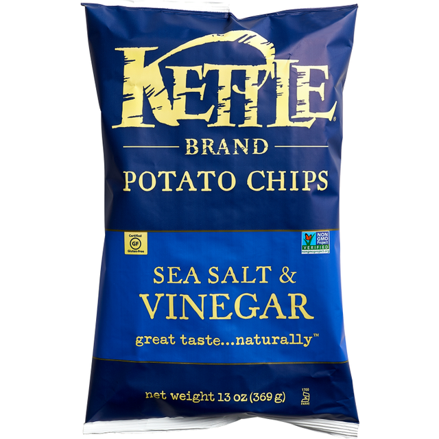 Kettle Brand Potato Chips Party Size Sea Salt & Vinegar 13 oz