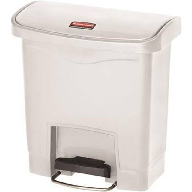 Rubbermaid Step-on Container Slim Jim 15 L White Front Step Waste Rubbish Bin