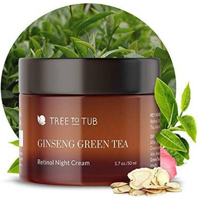 Tree To Tub, Retinol Anti Aging & Wrinkle Night Moisturizer, Hyaluronic Acid Face Cream for Dry, Sensitive Skin, 1.7 fl oz (50 ml)