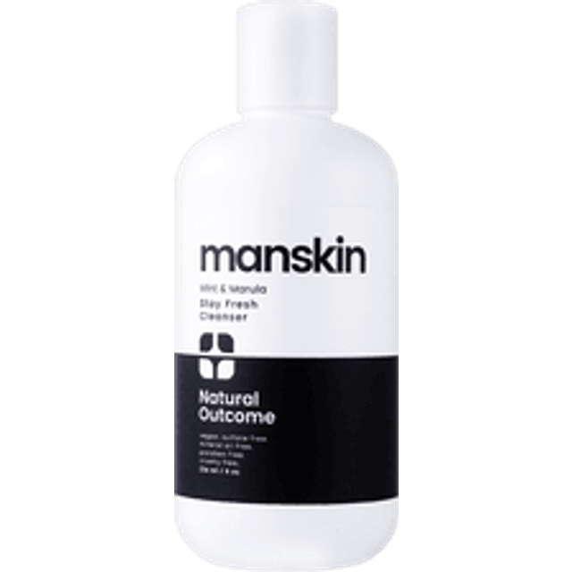natural outcome Man Skin Face Wash Cleanser Skin Care - Mint & Marula Refreshing Facial Cleansing Gel For Men Sulfate Free 8 oz