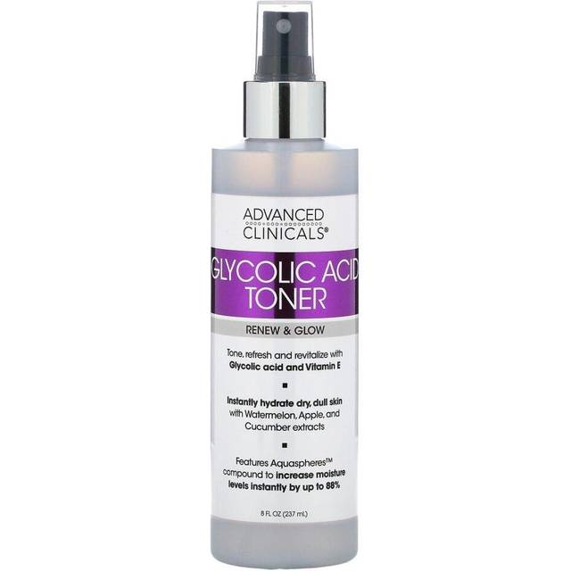 Advanced Clinicals, Glycolic Acid Toner, Renew & Glow, 8 fl oz (237 ml)