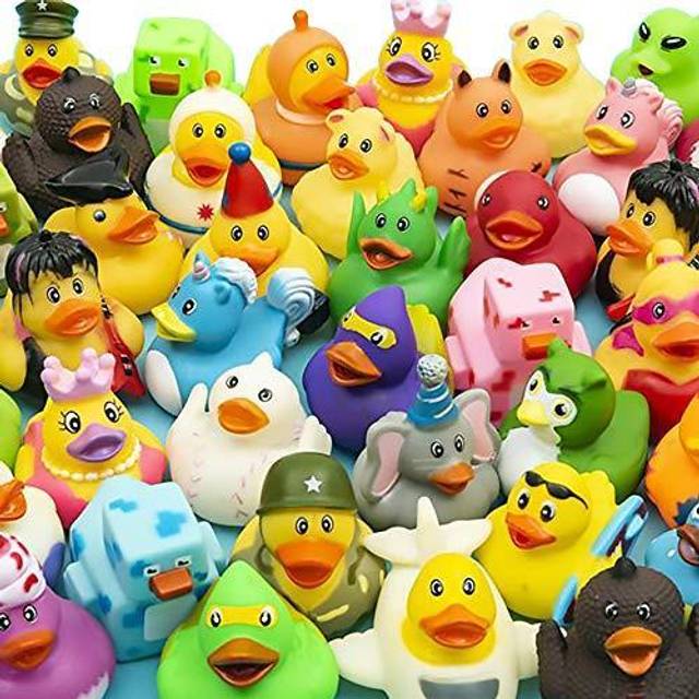 "Assortment Rubber Duck Toy Duckies for Kids  Bath Birthday Gifts Baby Showers Classroom Incentives  Summer Beach and Pool Activity  2"""""""" (12-Pack)"