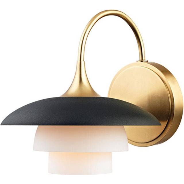 Barron 1 Light Wall Sconce Brass, Glass