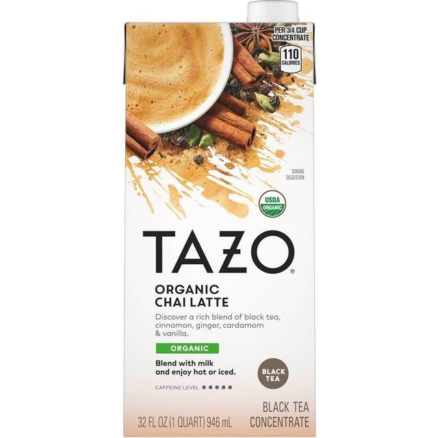 Tazo Spiced Chai Latte Black Tea Concentrate for Hot or Iced Chai Latte 32 fl oz
