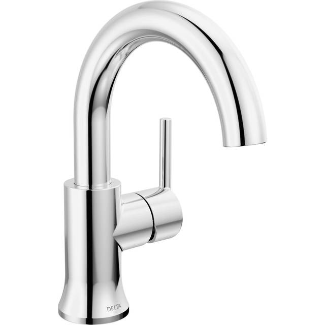 Delta Faucet Trinsic Single Hole Swivel Spout Bathroom Faucet  Chrome Bathroom Sink Faucet  Single Handle Bathroom Faucet  Diamo