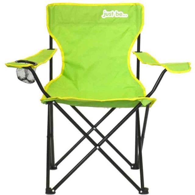 Folding Camping Chair for Adults and Kids Light Green with Yellow trim Lightweight Foldable Chair Suitable for Outdoors From just be