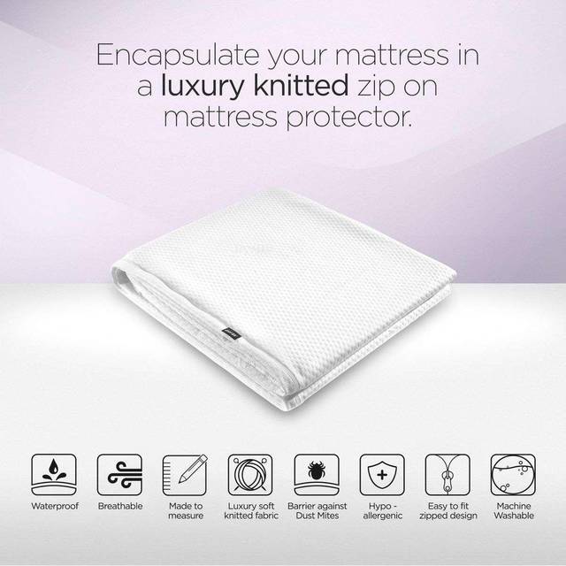 Jay-Be Washable Mattress Protector for Crown Folding Bed Single, White