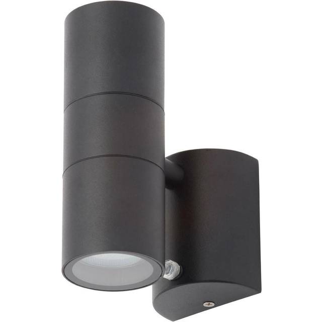 Forum Leto Wall GU10 Up/Downlight with Photocell  IP44 - Black - ZN-34022-BLK