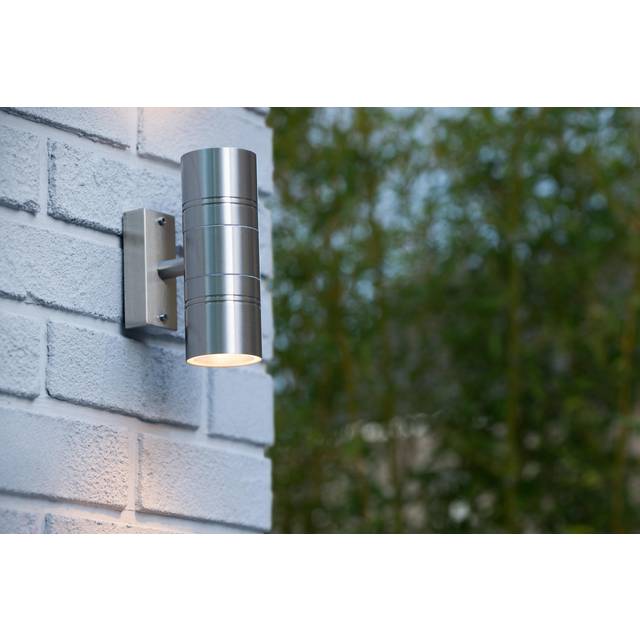 Lucide Arne LED Outdoor Up & Down Wall Light - Satin Chrome