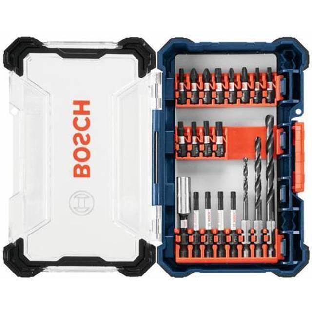 BOSCH DDMS20 20-Piece Assorted Impact Tough Drill Drive Custom Case System Set for Drilling and Driving Applications
