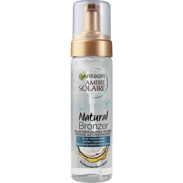 Garnier Självbrun mousse, vårdande självbrun för en naturlig och fläckfri solbränna, Ambre Solaire Natural Bronzer, 1 x 200 ml