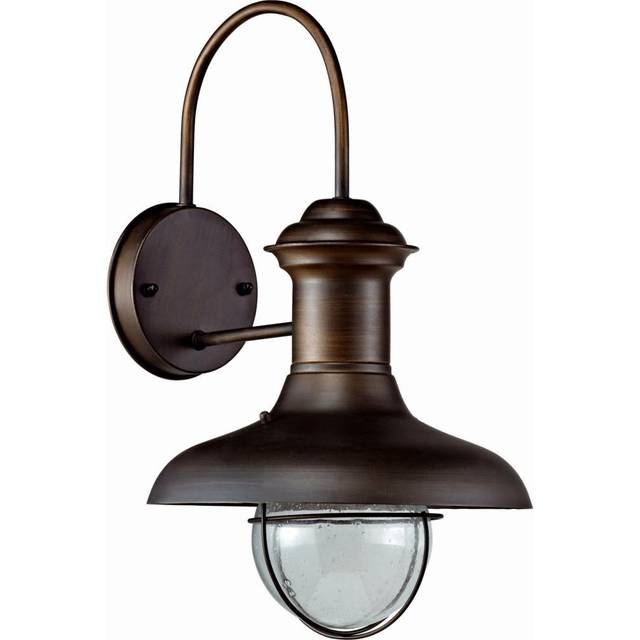 Faro Barcelona Estoril-P Outdoor Wall Light - Rust Brown