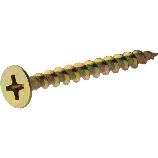 The Hillman Group 40894 Hillman No. 8 x 3 in. L Phillips Bugle Head Zinc-Plated Steel Wood Screws 50 pk  No Size  Gold/Yellow