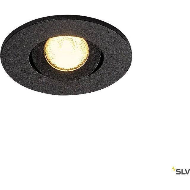 SLV New Tria Mini Set Recessed Fitting LED 3000K Round Black 30° Incl. Driver Clip Springs