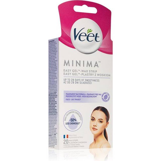 Veet Minima Hypoallergenic Remsor med hårborttagningsvax för ansikte 20 st.