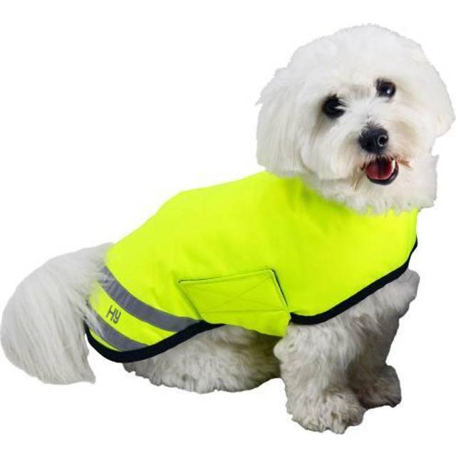Hy Equestrian Hi-Viz Reflector Waterproof Dog Coat - XXXS · Yellow