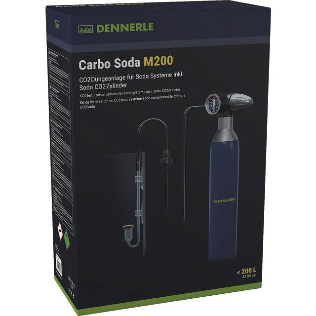 Dennerle carbo soda m200 aquarium plant co2 carbon dioxide reusable complete kit